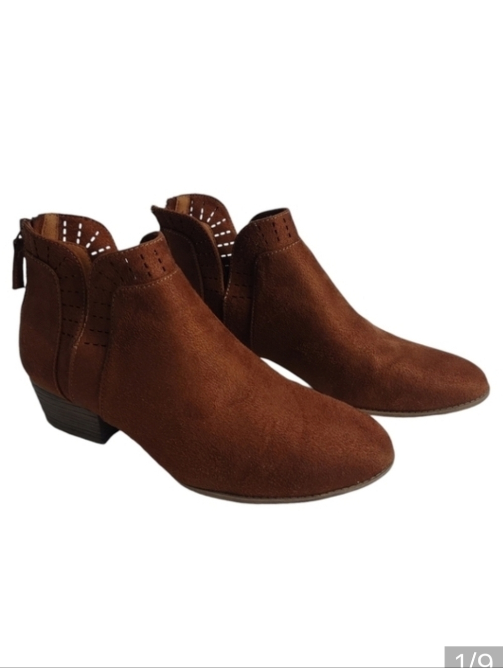 Arizona Women's Brown Faux Suede Ankle Boots Size 8.5